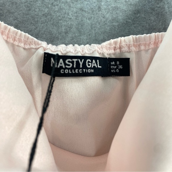 NTW Nasty Gal Women's Cowl Satin Cami Top Blush Light Pink Size 4 BRAND NEW! - Picture 5 of 10
